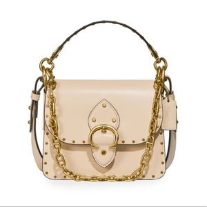 Coach Beat Bag 18 with Rivets in Ivory